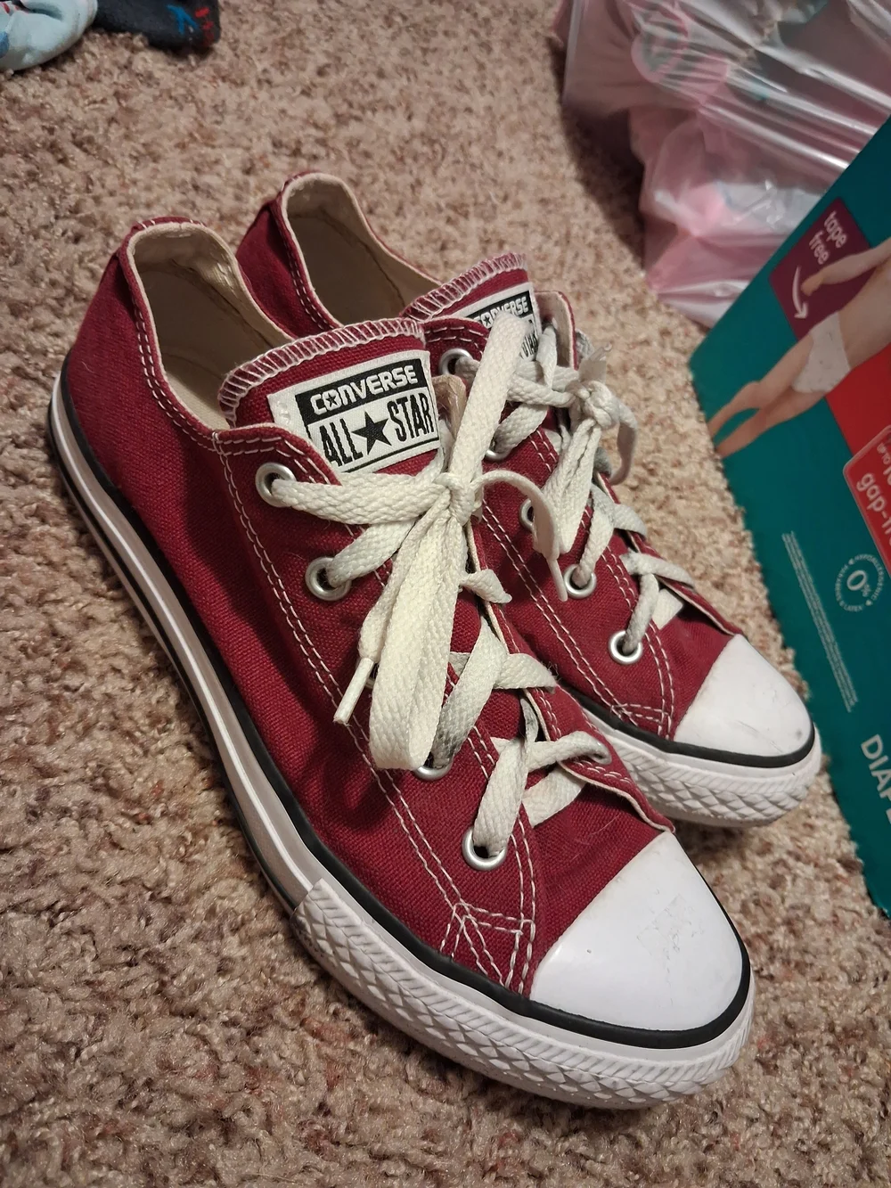 Converse Kids Red Low Top Chuck Taylor All Star Sneakers